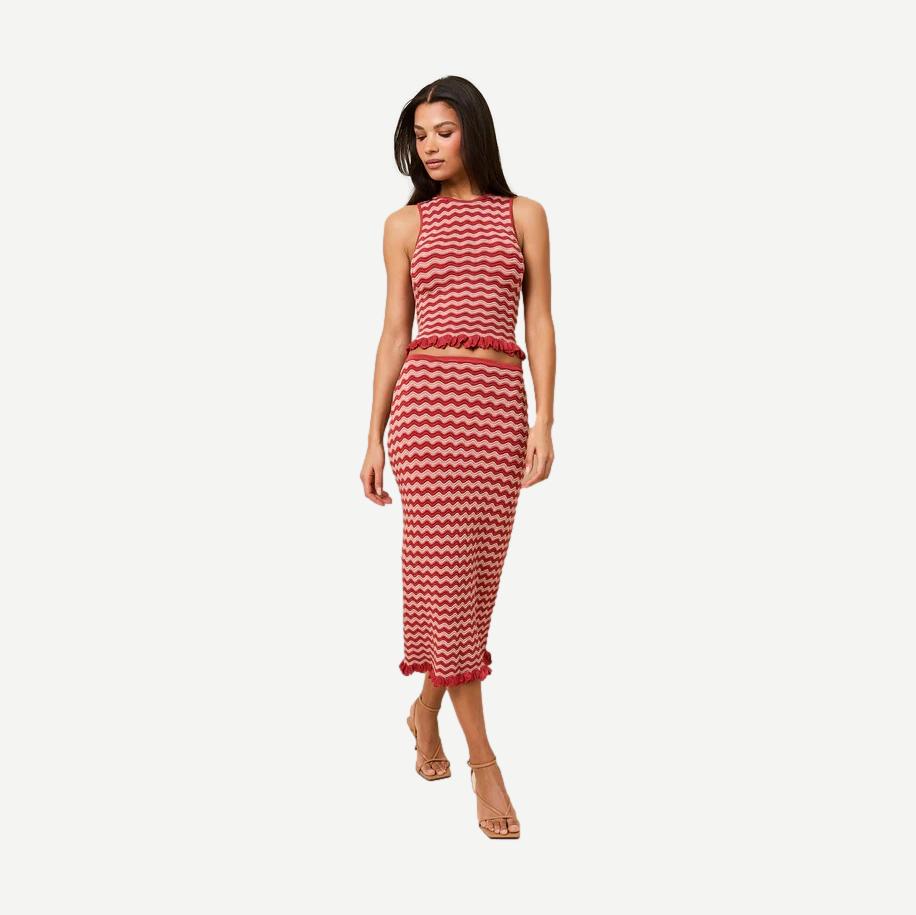 The Diana Skirt - Rooftop Red - Galvanic.co