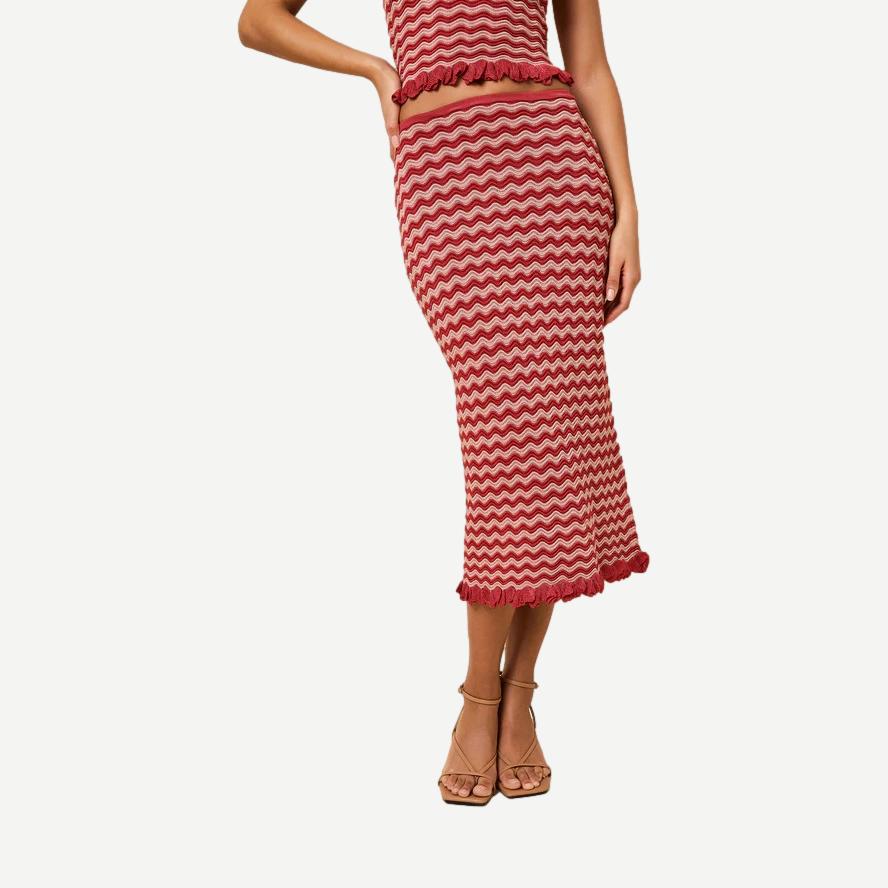 The Diana Skirt - Rooftop Red - Galvanic.co