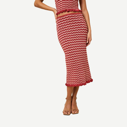 The Diana Skirt - Rooftop Red - Galvanic.co