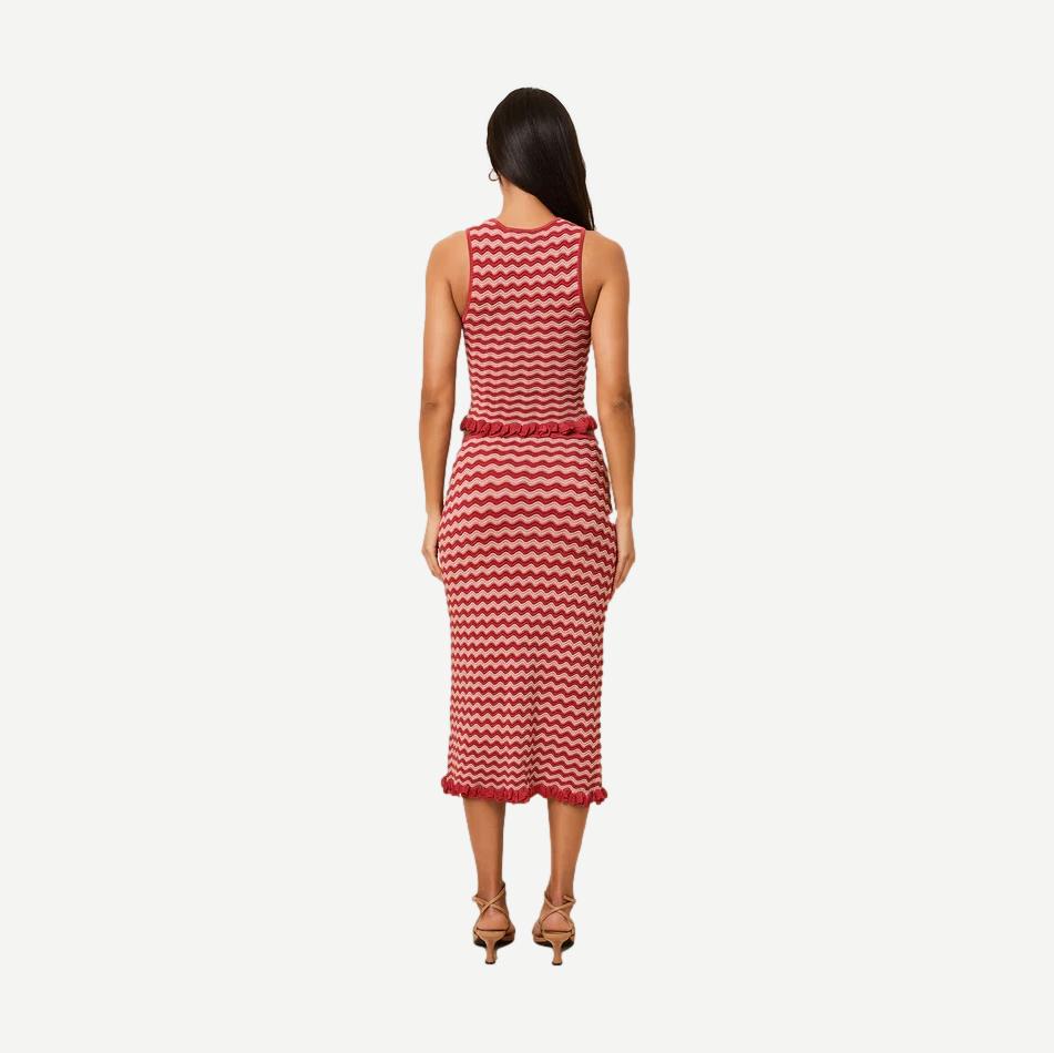 The Diana Skirt - Rooftop Red - Galvanic.co