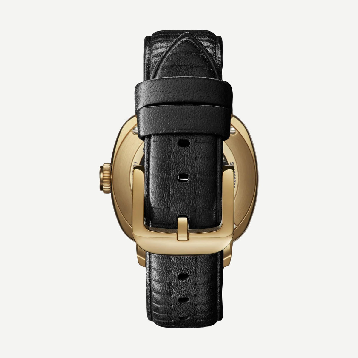 Shinola Mechanic 3H 39mm watch with black leather strap and black dial