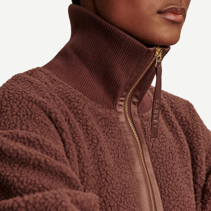 Roselle Half Zip Fleece - Mahogany