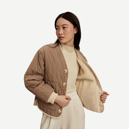 Drew Reversible Jacket - Sandshell / Ash Taupe
