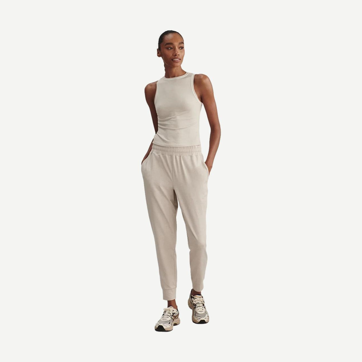 Badgley Active Sweatpant 27" - Pebble Marl