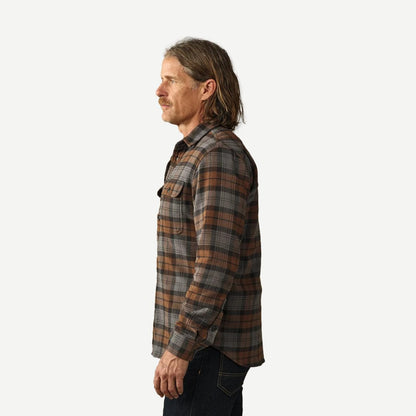 Vintage Flannel Workshirt - Brown/Charcoal Plaid