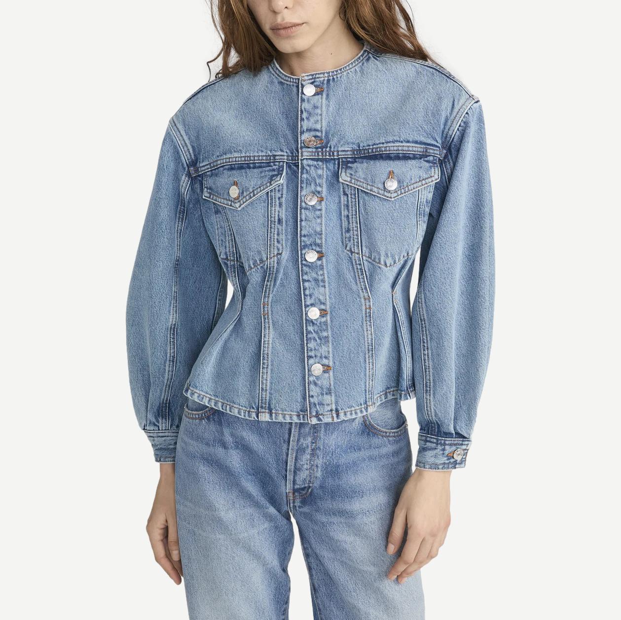 The Nipped Collarless Jacket - Umbria - Galvanic.co