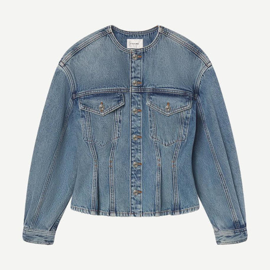 The Nipped Collarless Jacket - Umbria - Galvanic.co