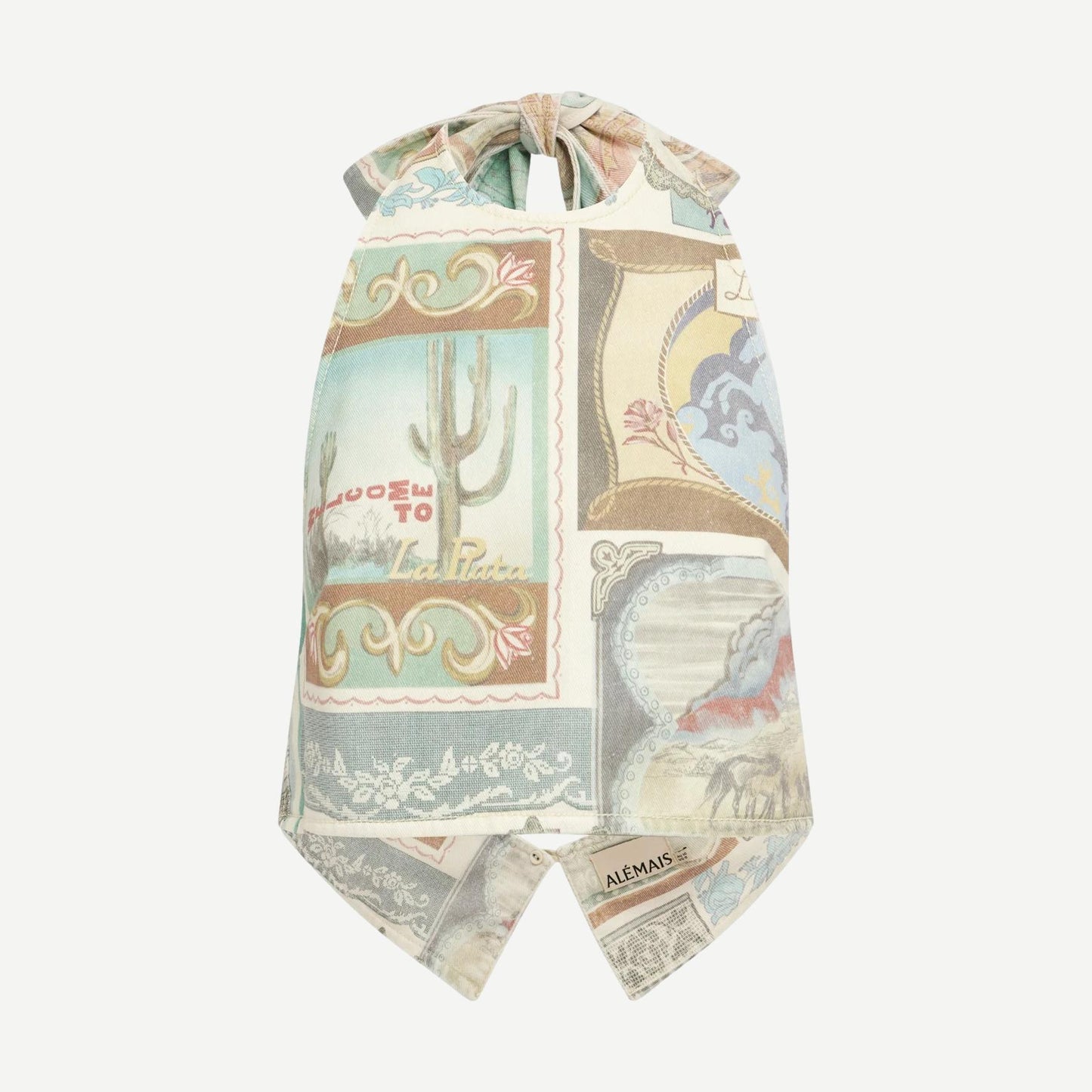 Andie Denim Halter Top - Multi