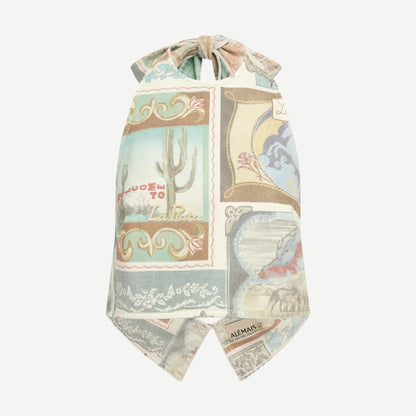 Andie Denim Halter Top - Multi