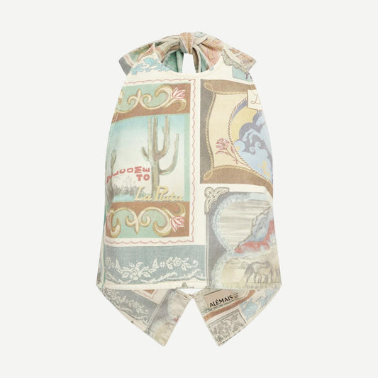 Andie Denim Halter Top - Multi