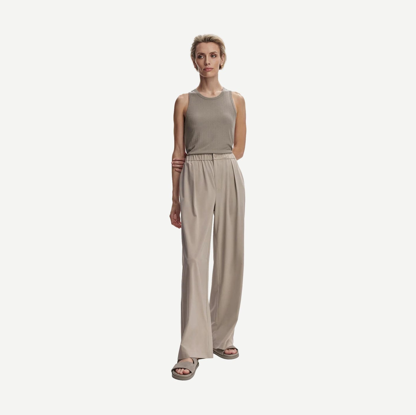 Kayson Wide Leg 29.5 - Simply Taupe - Galvanic.co