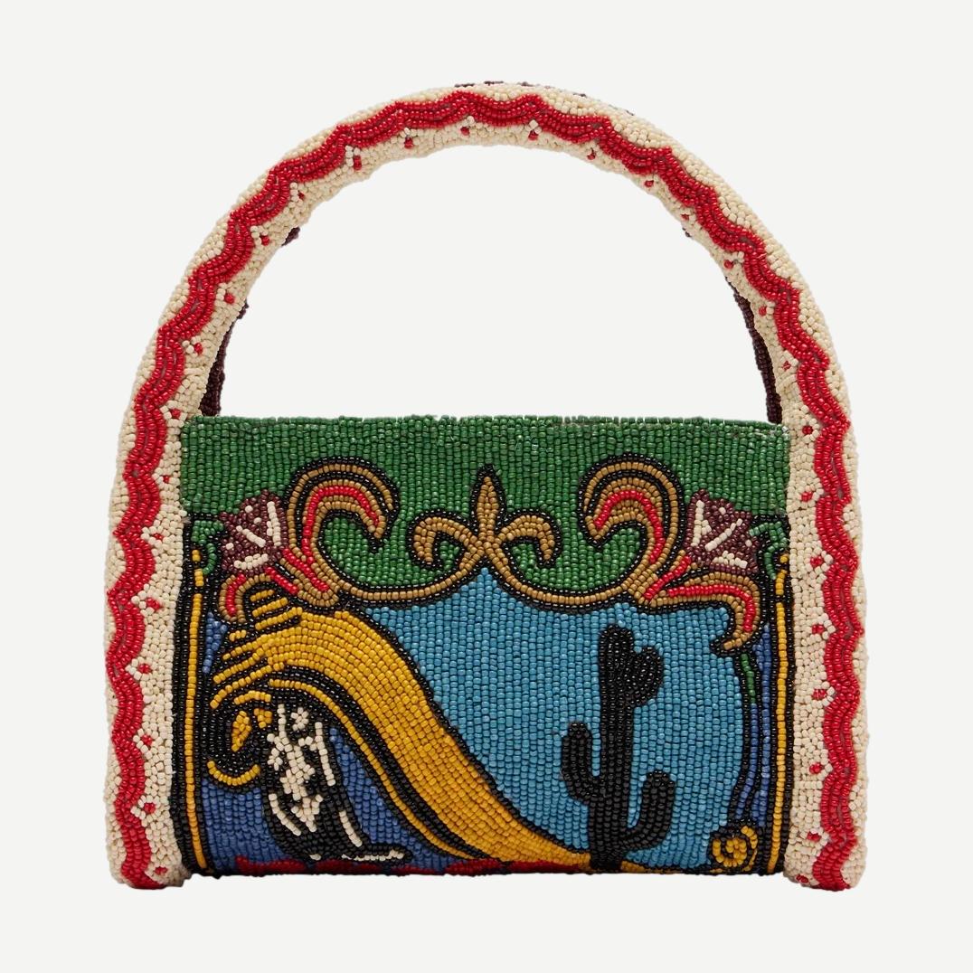 Ace Beaded Barrel Bag - Multi