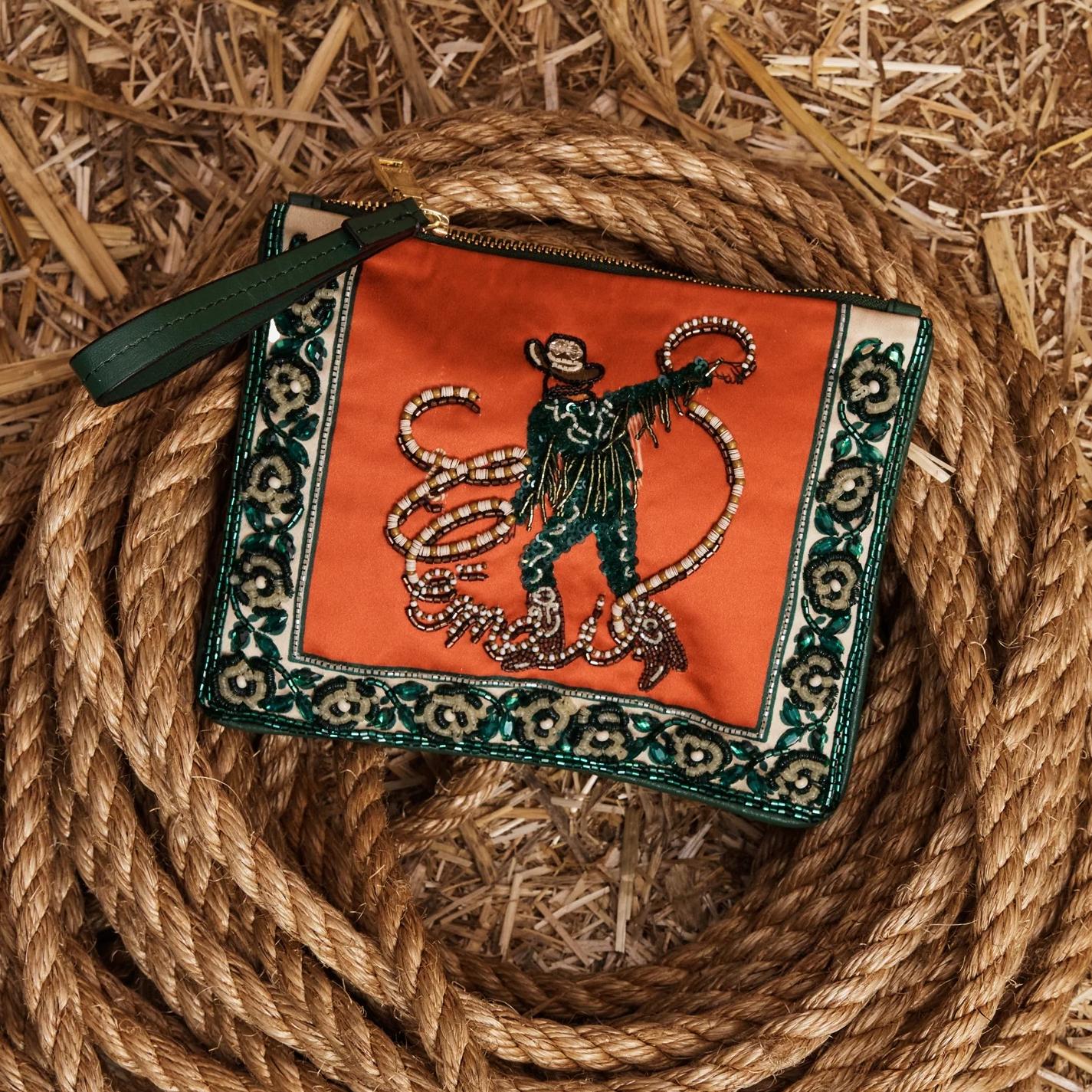 Ace Cowboy Embellished Clutch - Multi