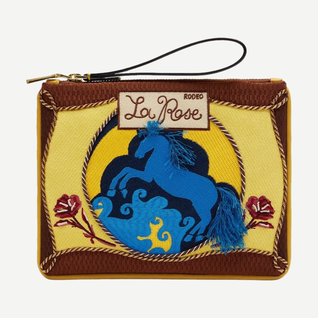 Ace Horse Embellished Clutch - Multi