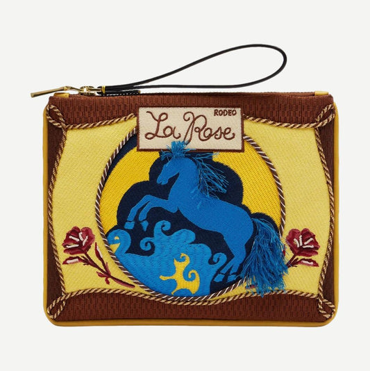 Ace Horse Embellished Clutch - Multi