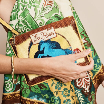 Ace Horse Embellished Clutch - Multi