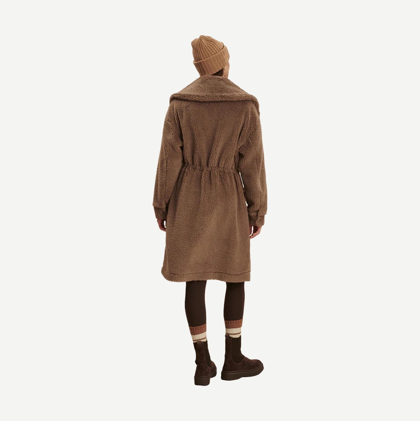 Logan Sherpa Coat - Ash Taupe