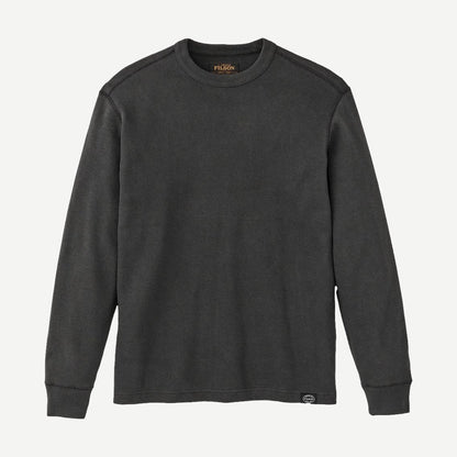 Waffle Knit Thermal L/S Crew - Faded Black