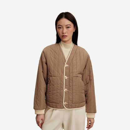 Drew Reversible Jacket - Sandshell / Ash Taupe