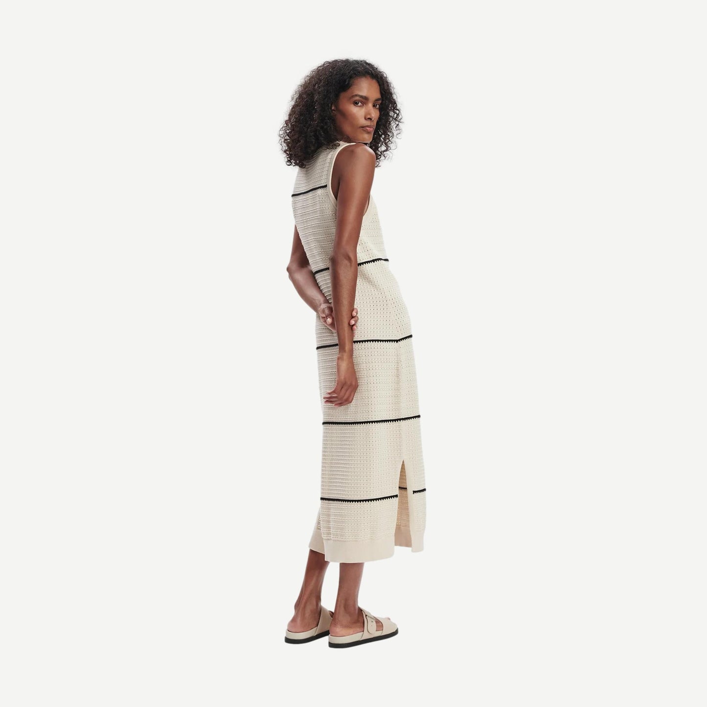 Scott Scoop Neck Midi Dress - Birch