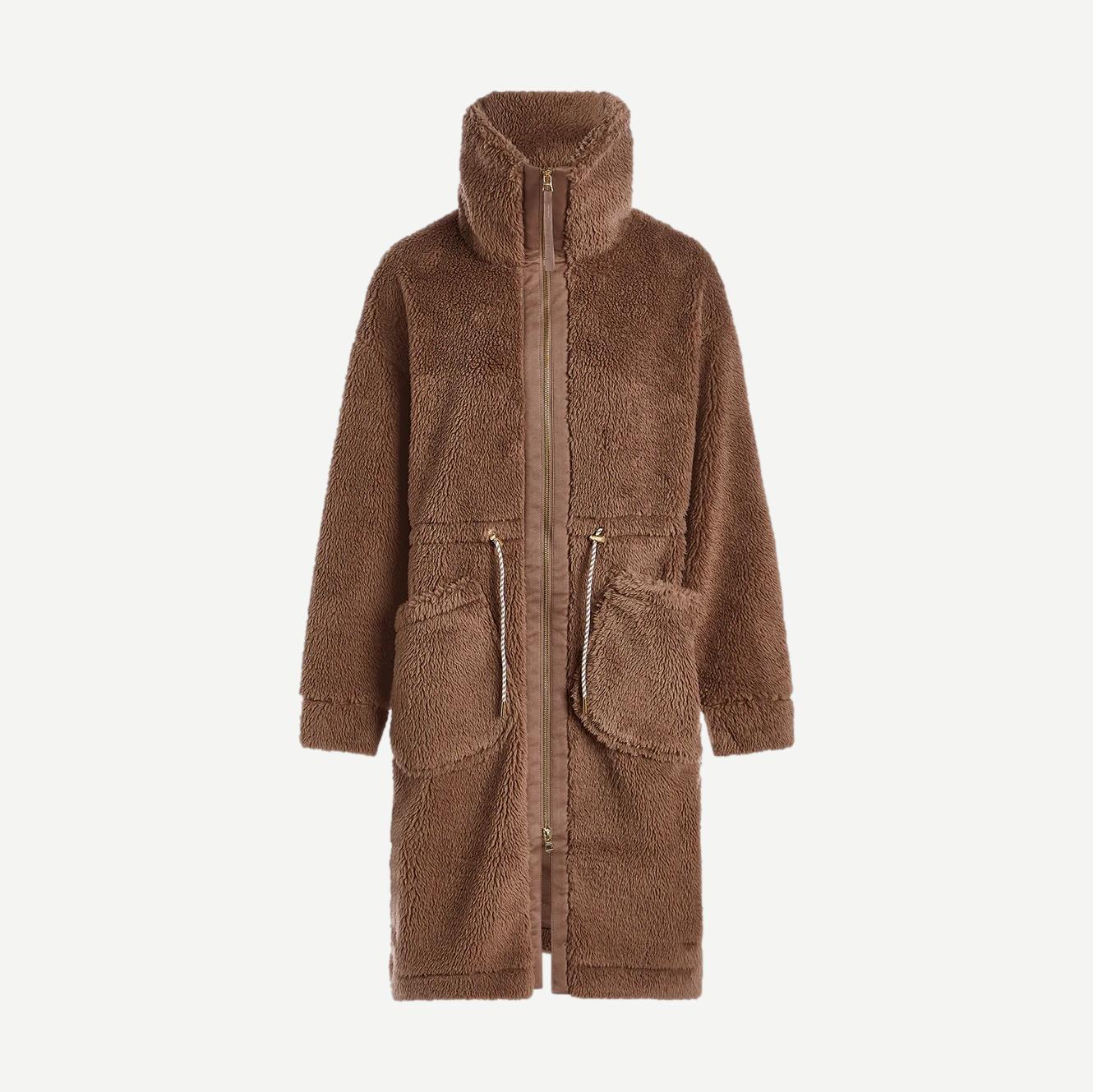 Logan Sherpa Coat - Ash Taupe