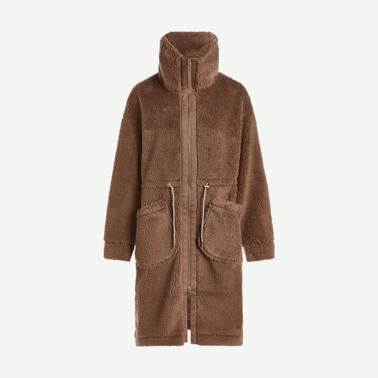 Logan Sherpa Coat - Ash Taupe