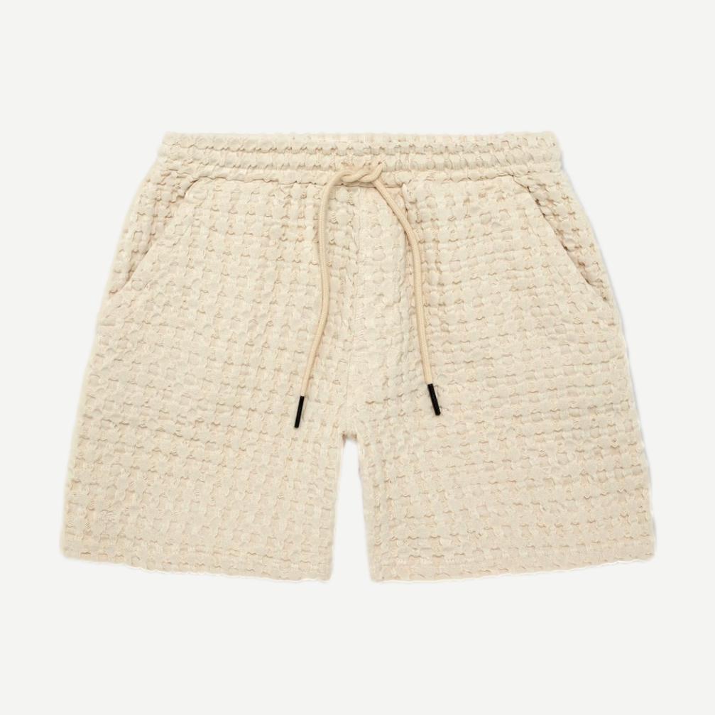 Porto Waffle Short - Ecru - Galvanic.co