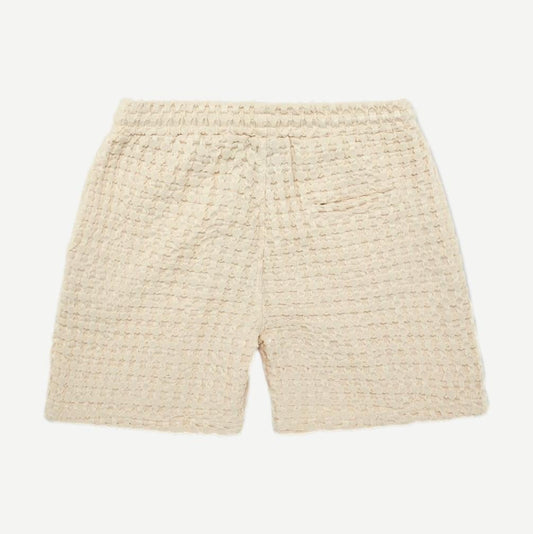 Porto Waffle Short - Ecru - Galvanic.co