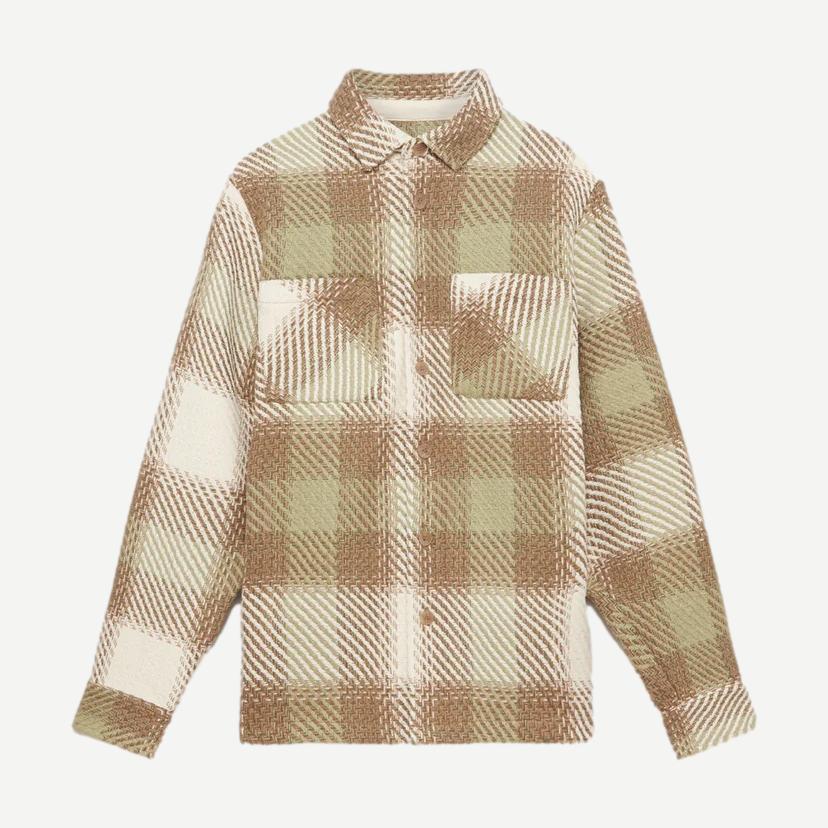 Whiting Overshirt - Ombre Check Sage/Ecru - Galvanic.co