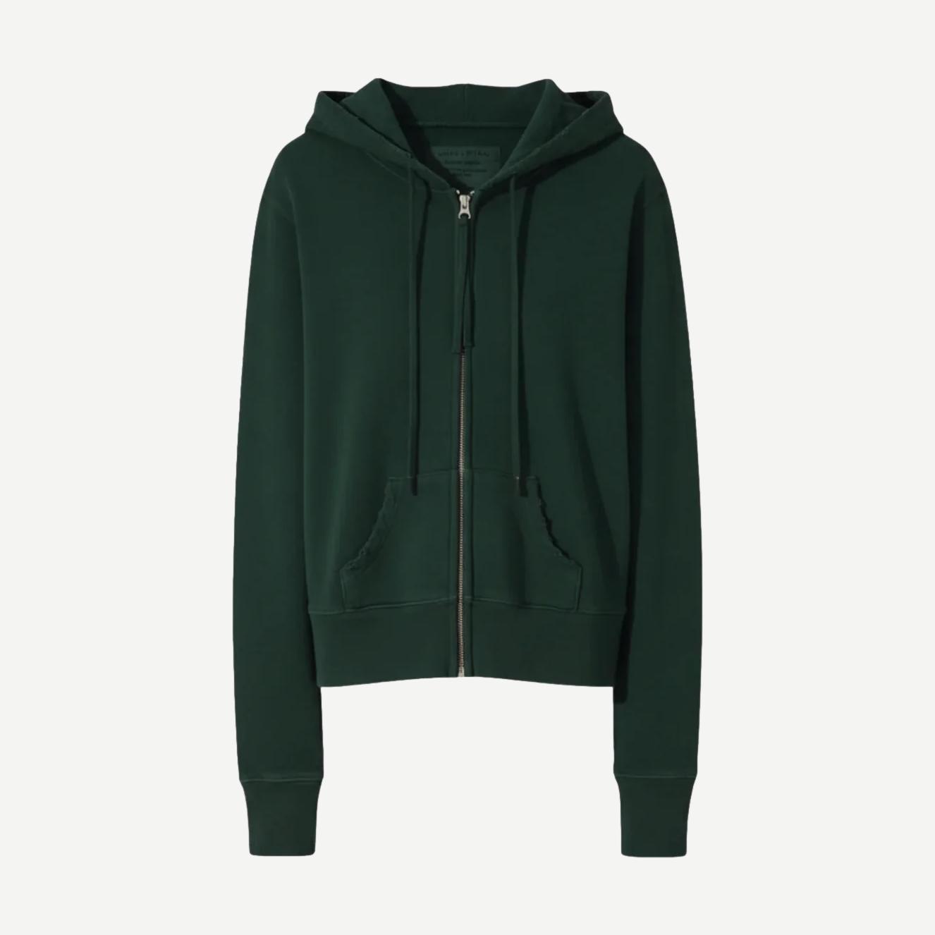 Callie Zip Up Hoodie - Evergreen - Galvanic.co