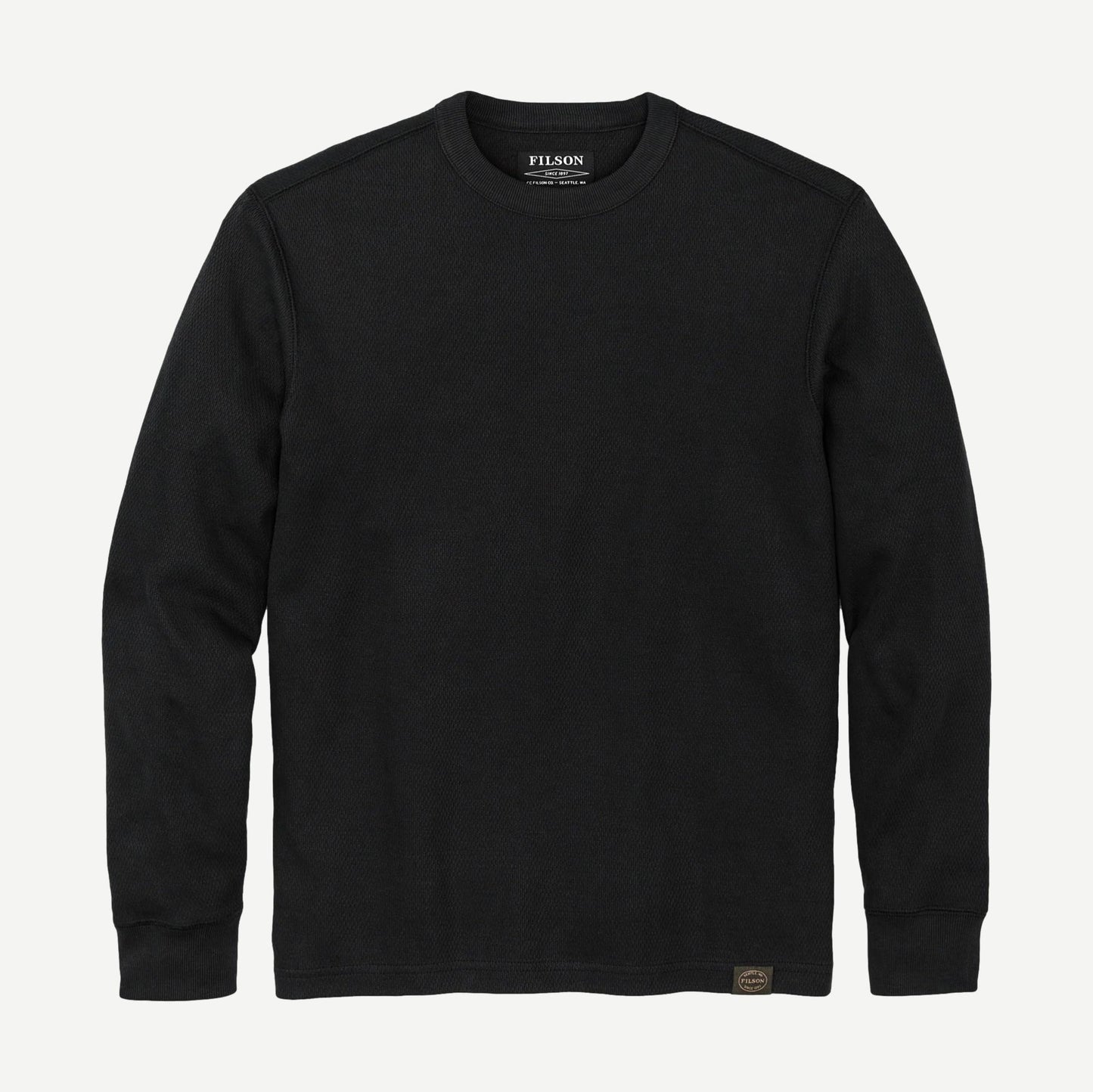 Waffle Knit Thermal Crewneck - Navy