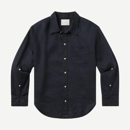 Kayla Shrunken L/S Shirt - True Navy