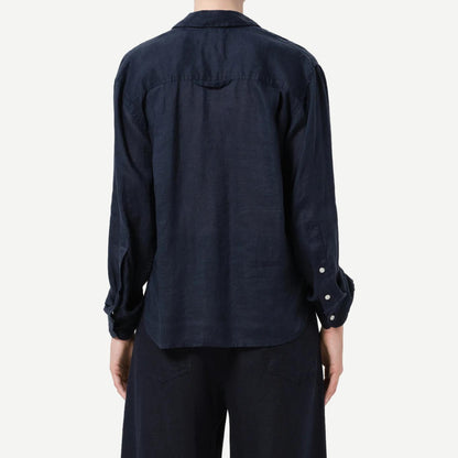 Kayla Shrunken L/S Shirt - True Navy