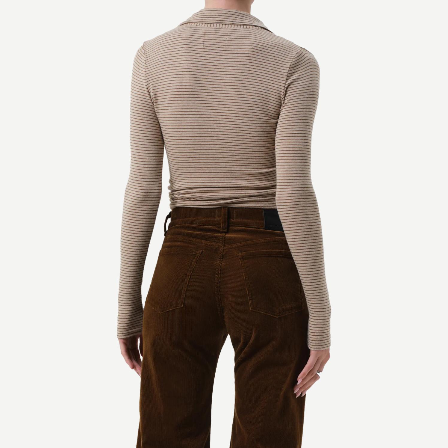 Shaea Polo - Chiltern & Oatmeal Stripe - Galvanic.co