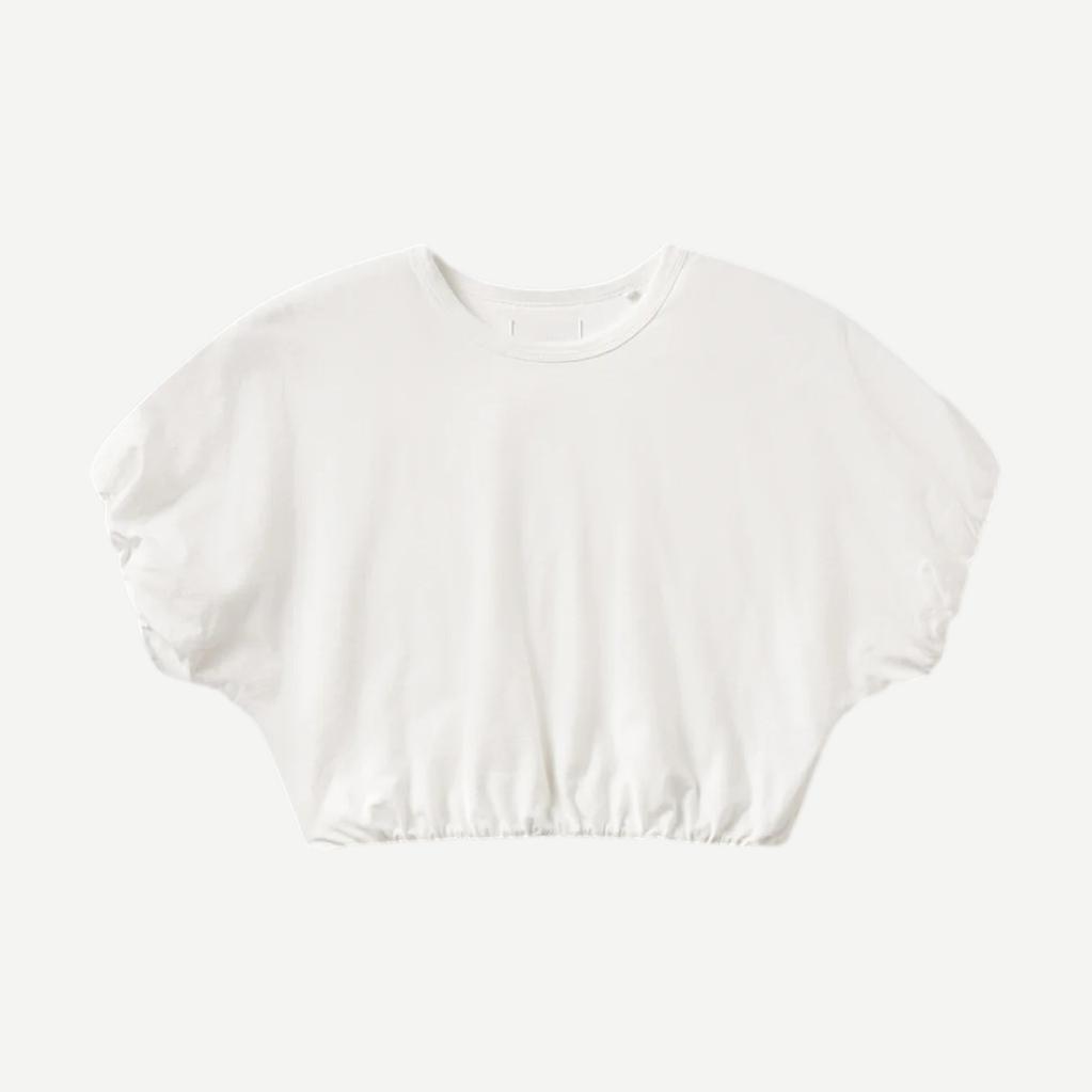 Gia Bubble Tee - White - Galvanic.co