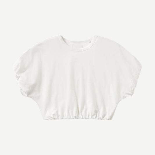 Gia Bubble Tee - White - Galvanic.co
