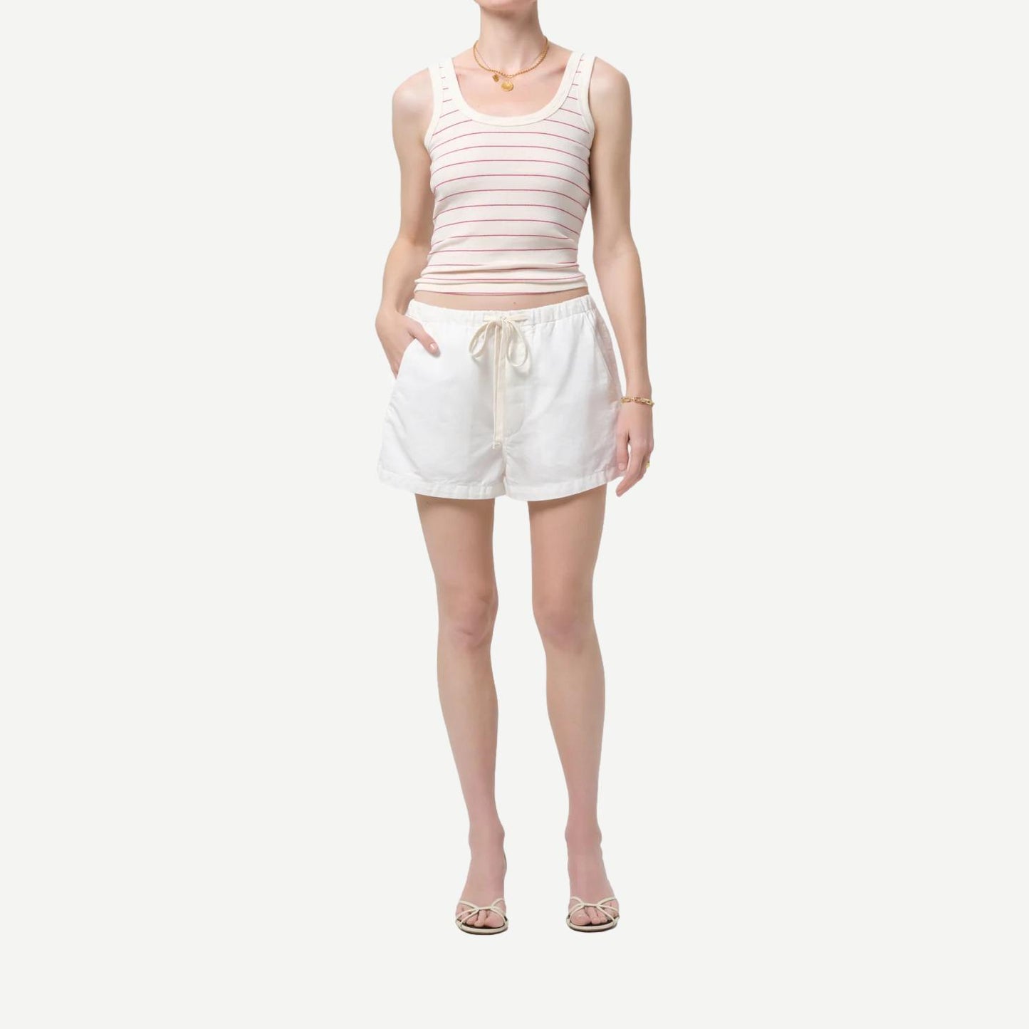 Faye Tank - Raspberry Pinstripe