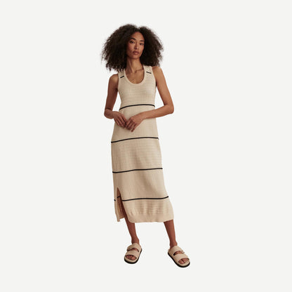 Scott Scoop Neck Midi Dress - Birch