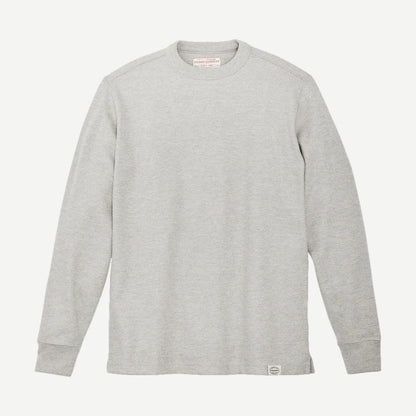 Waffle Knit Thermal Crewneck - Light Heather Grey