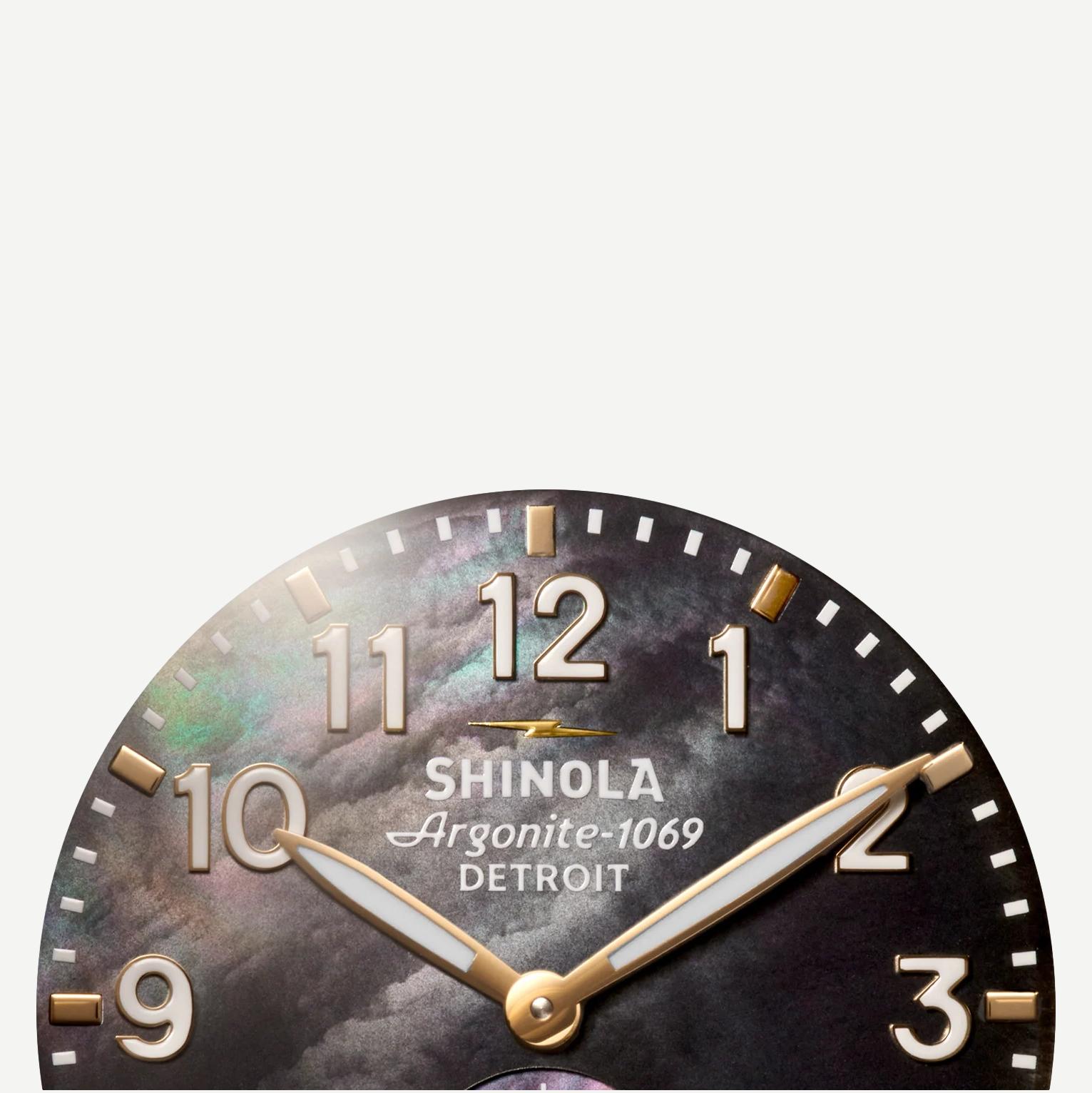 Runwell Sub Second 41mm MOP Black Leather Strap - Galvanic.co