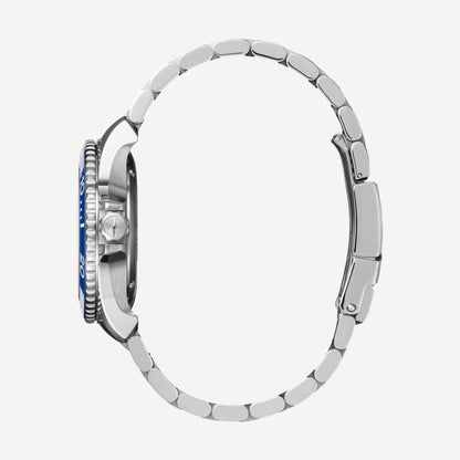 Monster Automatic Lake Michigan 39mm Dive Watch - Blue/MOP/Silver - Galvanic.co