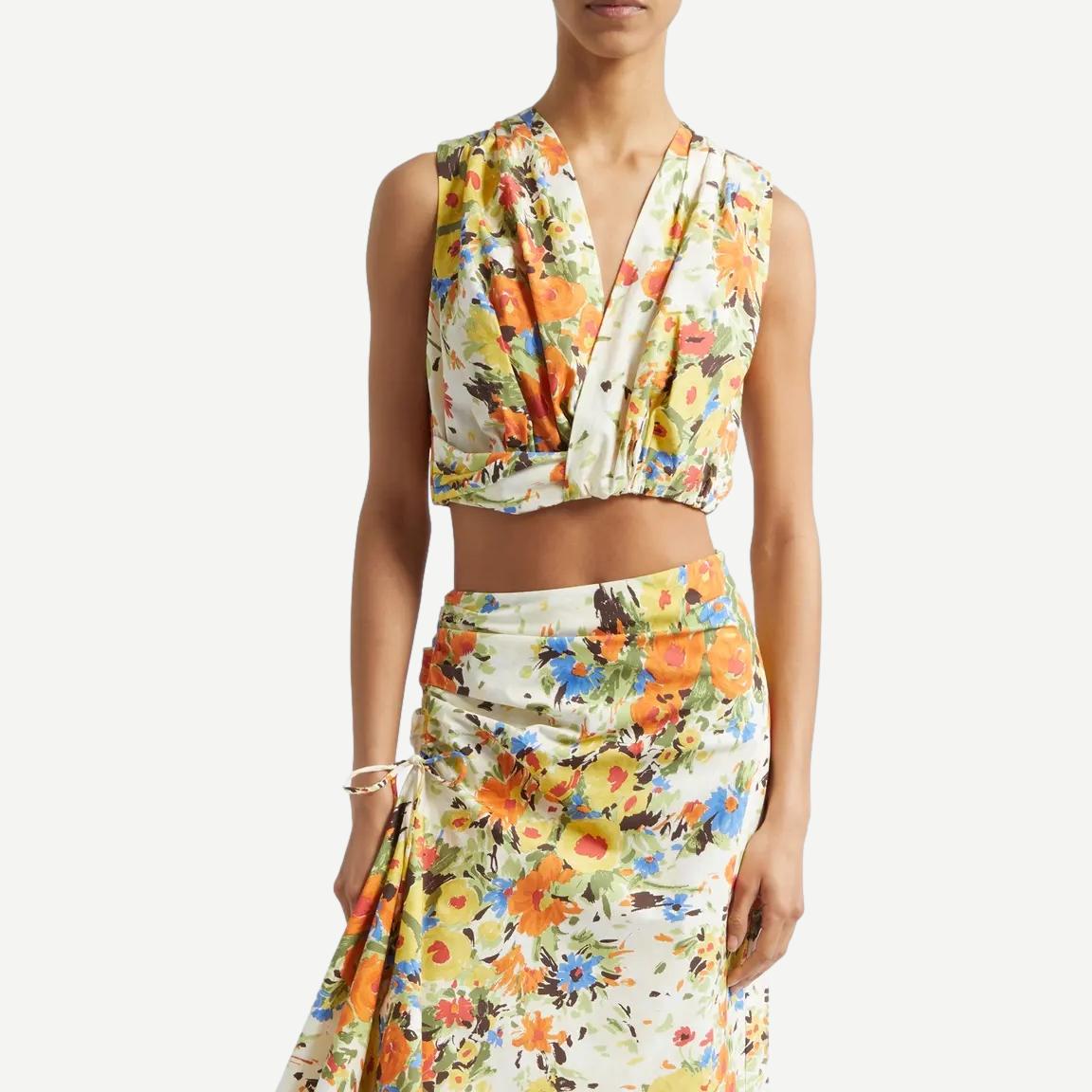 Brooklyn Top - Butter/Poppy Multi - Galvanic.co