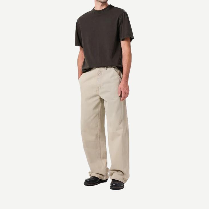 Agolde Asha Mock Neck Tee in fracture color, stylish fitted T-shirt with mock neck and short sleeves, casual everyday wear