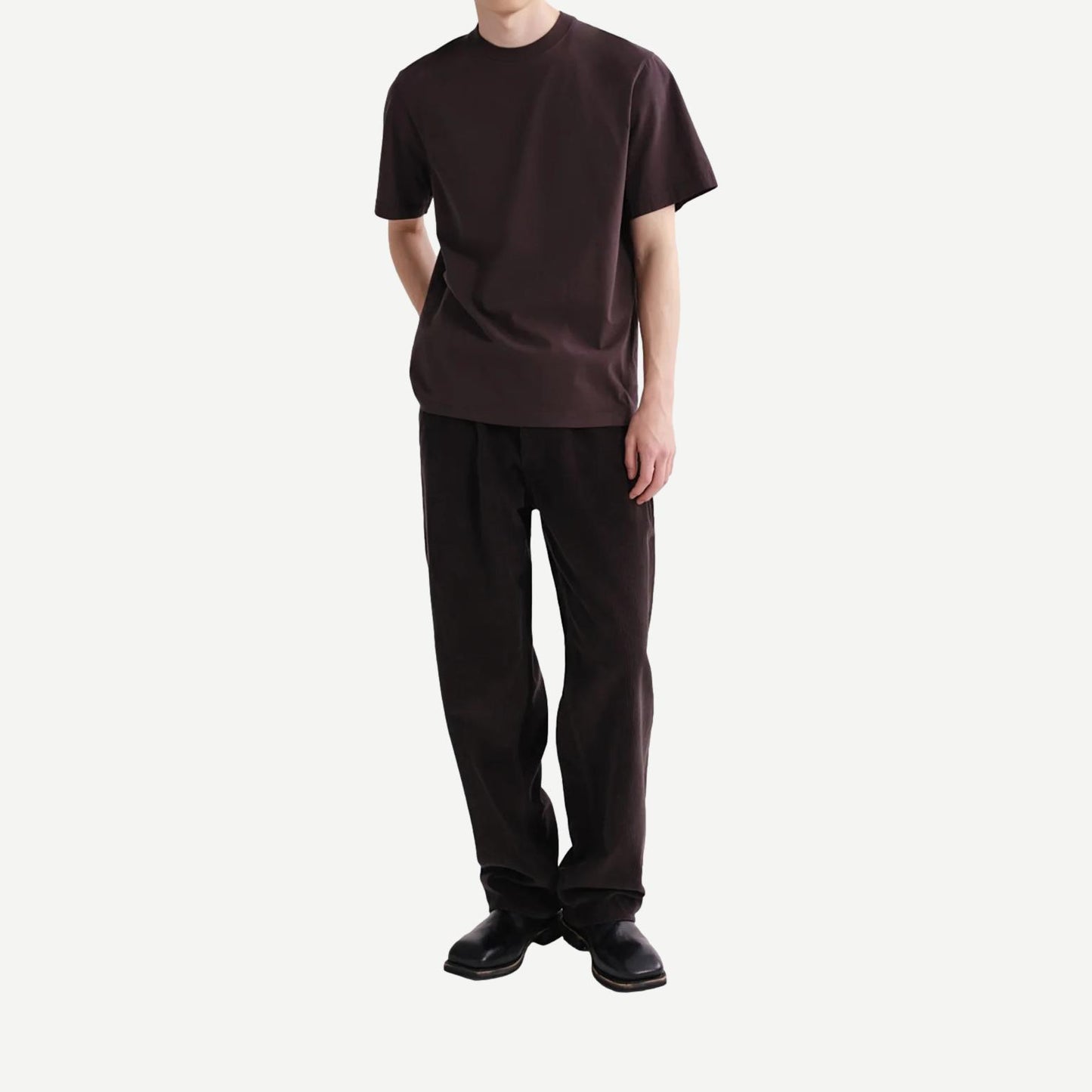 Asha Mock Neck Tee - Forge
