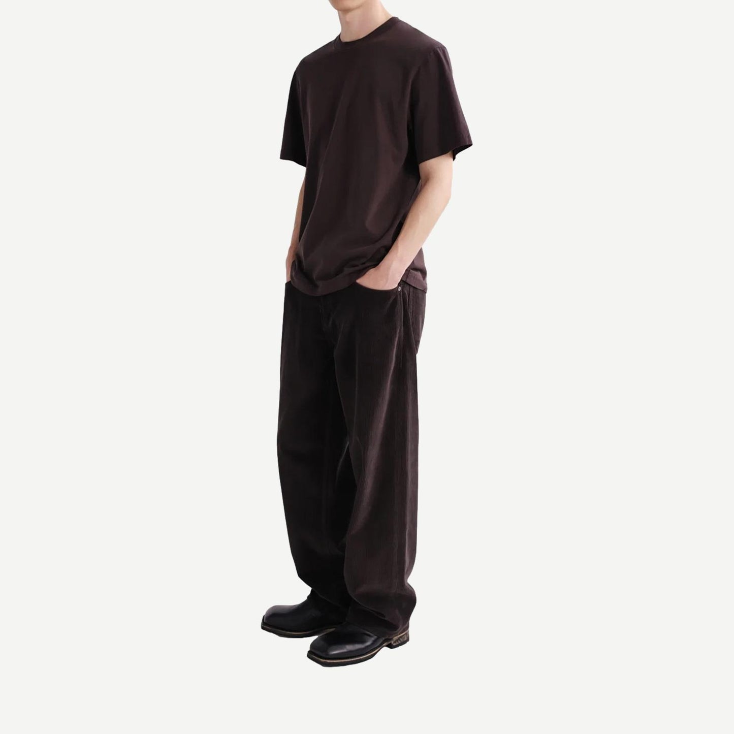 Asha Mock Neck Tee - Forge