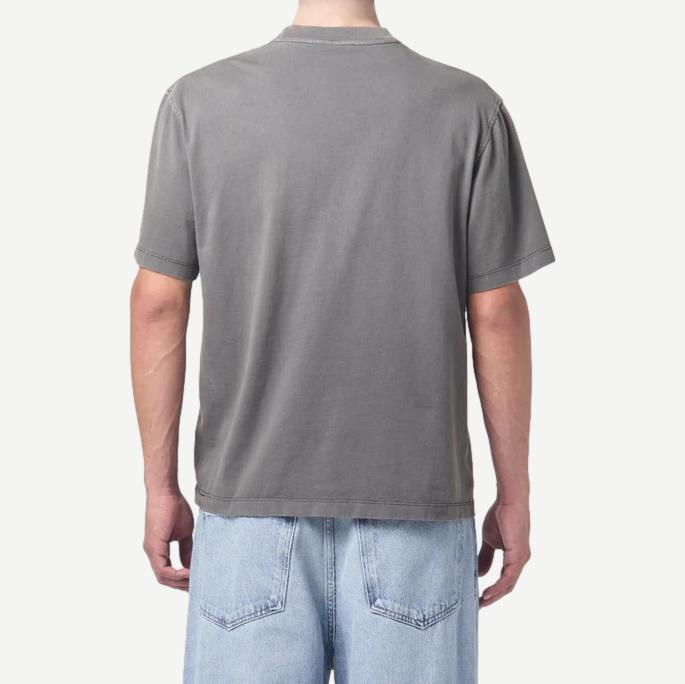 Asha Mock Neck Tee - Flint - Galvanic.co
