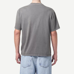 Asha Mock Neck Tee - Flint - Galvanic.co