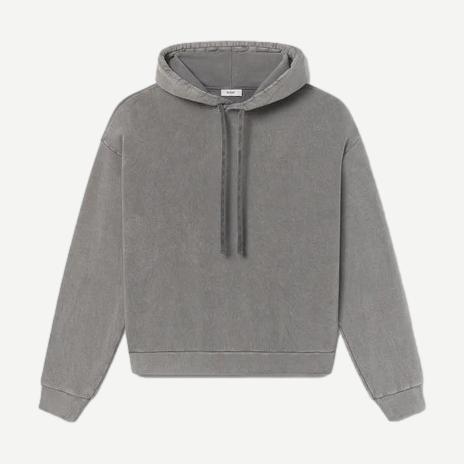 Agolde Salford Hoodie in neutral color, casual sweatshirt with a relaxed fit, displayed on a hanger.