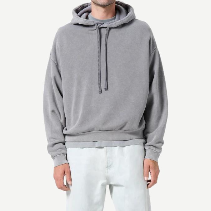 Agolde Salford Hoodie sweatshirt in neutral color, featuring a relaxed fit and casual style, displayed on a plain background.