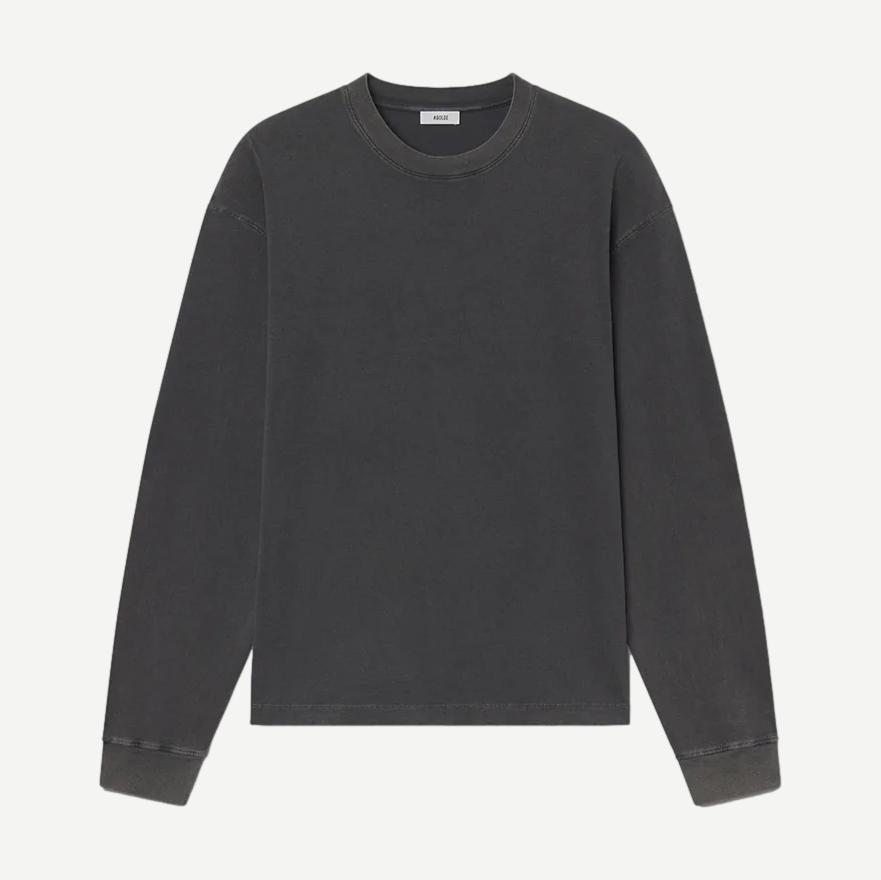 Asha L/S Tee - Washed Grey - Galvanic.co